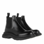 Alexander McQueen Boots & Stiefeletten - High Top Boots Leather - in black - für Damen