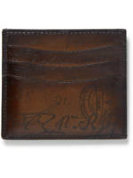 Berluti - Bambou Scritto Leather Cardholder - Men - Brown