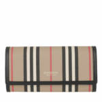 Burberry Portemonnaie - Striped Continental Wallet - in fawn - für Damen