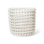 Ceramic XL Korb / Ø 35 x H 32 cm - Handgefertigt - Ferm Living - Weiß