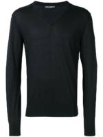 Dolce & Gabbana Pullover mit V-Ausschnitt - Schwarz