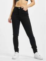 Urban Classics Frauen High Waist Jeans Ladies High Waist in schwarz