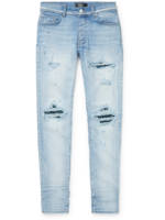 AMIRI - MX1 Skinny-Fit Distressed Panelled Jeans - Men - Blue - UK/US 28