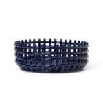 Ceramic Korb / Ø 29 x H 10 cm - Handgefertigt - Ferm Living - Blau