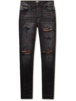 AMIRI - MX1 Skinny-Fit Panelled Distressed Jeans - Men - Black - 28