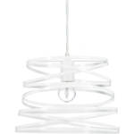 Hängelampe Ringe weiß, außergewöhnlich moderner Look, Deko fürs Esszimmer, 1 m lang, Deckenlampe, E27, white - Relaxdays