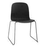 Visu Stapelbarer Stuhl / Stahlbeine - Muuto - Schwarz