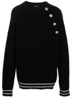 Balmain Pullover mit Knopfverschluss - Schwarz