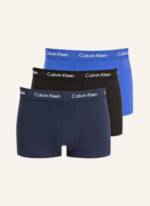 Calvin Klein 3er-Pack Boxershorts Cotton Stretch Low Rise blau