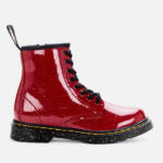 Dr Martens Kids' 1460 Patent Lamper Lace Up Boots - Bright Red Cosmic Glitter - UK 13 Kids