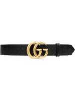 Gucci Gürtel aus Leder mit GG Schnalle - Schwarz