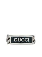 Gucci Ring im Kettendesign mit Logo - Silber