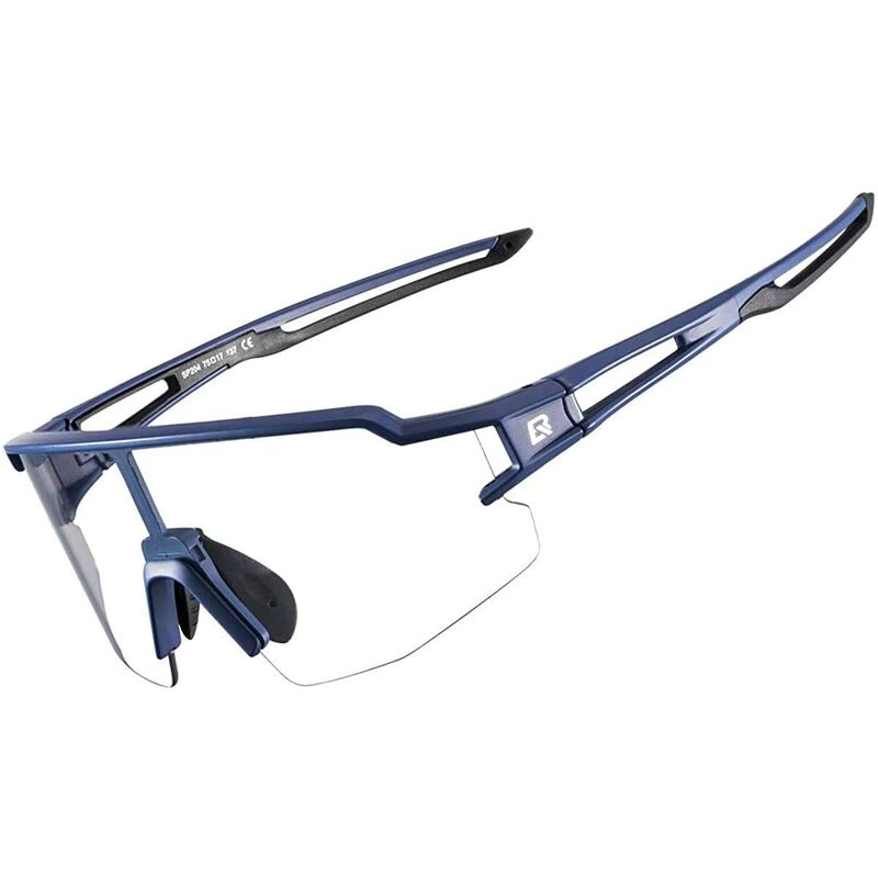 Herren MTB Fahrradbrille, Radfahren Photochrome Sonnenbrille Herren Damen Anti-UV400 für Sport MTB Baseball, Angeln, Skifahren, Laufen (Blau)