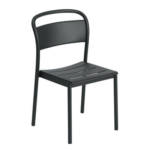 Linear Stapelbarer Stuhl / Stahl - Muuto - Schwarz