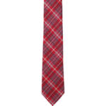 MANGUUN Collection Krawatte, kariert, Seidenanteil, für Herren, rot