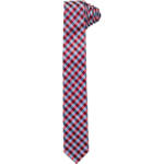 MANGUUN Krawatte, Seide, kariert, 6 cm, für Herren, hellblau/rot, OneSize