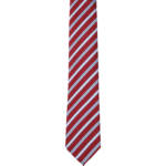 MANGUUN Krawatte, Seidenanteil, Streifen, für Herren, bordeaux/hellblau, OneSize