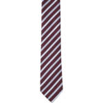 MANGUUN Krawatte, Streifen, Seidenanteil, für Herren, dunkellila/hellblau, OneSize
