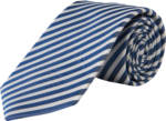 Olymp Krawatte, Seide, gestreift, 7 cm, für Herren, blau, OneSize