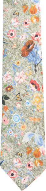 Prince Bowtie Krawatte, Seide-Baumwoll-Gemisch, floral, für Herren, FB.2 M-GRUEN, OneSize