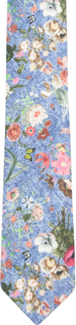 Prince Bowtie Krawatte, Seide-Baumwoll-Gemisch, floral, für Herren, FB.3 M-BLAU, OneSize