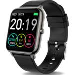 Smartwatch, Touchscreen-Smartwatch für Herren, intelligentes Aktivitätsarmband mit Herzfrequenzmesser, Schlafmonitor - Schwarz