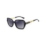 UV-Schutz-Sonnenbrille für Damen Übergroße polarisierte Sonnenbrille für Damen Sparkle Composite Frame Klassische Damen-Sonnenbrille (Schwarz)