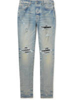 AMIRI - MX1 Skinny-Fit Panelled Distressed Jeans - Men - Blue - 28