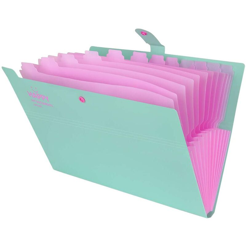 Faechermappe Dokumentenmappe Ordner, Expanding File Folder Fächermappe 13 Taschen Erweiterbar Wallet Aufbewahrungsbox/Aktenkoffer Erweitern