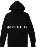 Givenchy - Logo-Print Cotton-Jersey Hoodie - Men - Black - S