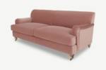 Orson 3-Sitzer Sofa, Samt in Vintage-Rosa - MADE.com