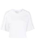 3.1 PHILLIP LIM T-Shirt mit Nieten - Weiß