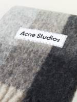 Acne Studios - Woll-Mohair-Schal 'Vally' Schwarz/Grün