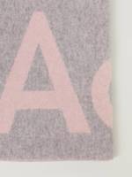 Acne Studios - Woll-Schal 'Toronty' mit Logoprint Rosa/Grau