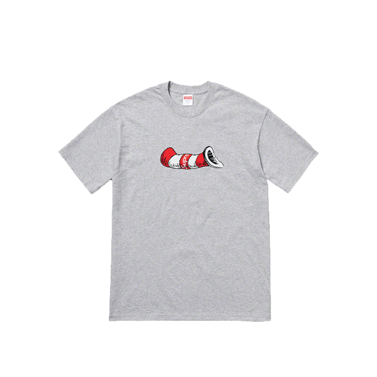 Supreme Cat in the Hat T-Shirt Tee Heather Grey (FW18)