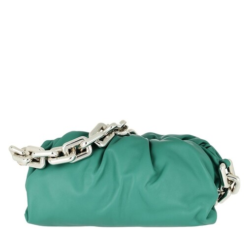 Bottega Veneta Clutches - The Chain Medium Pouch Leather - in green - für Damen