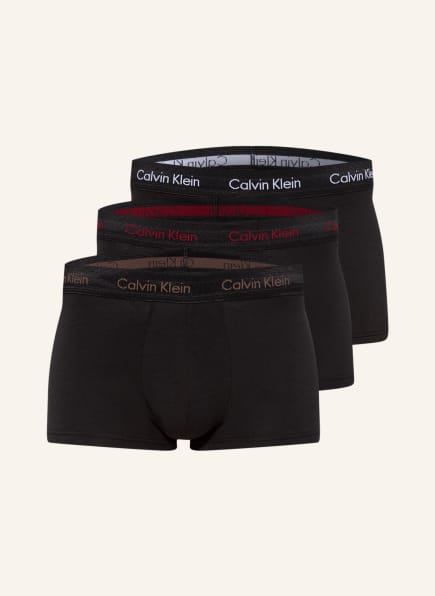 Calvin Klein 3er-Pack Boxershorts Cotton Stretch Low Rise braun