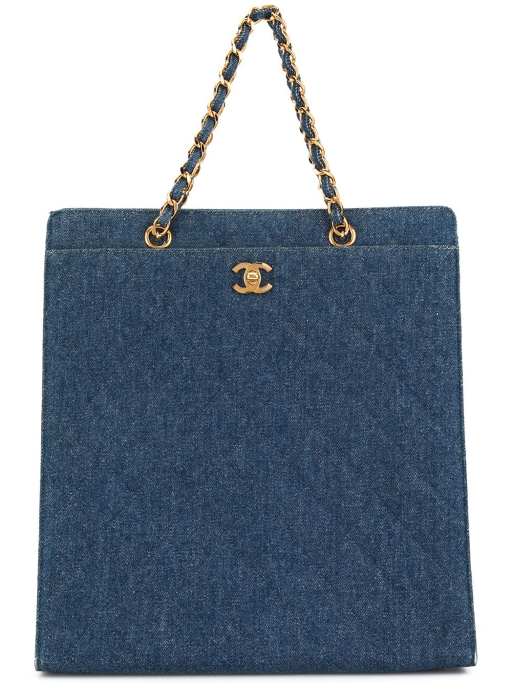 Chanel Pre-Owned Gesteppter Shopper mit CC - Blau