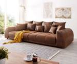 DELIFE Big-Sofa "Violetta", Braun 310x135 cm Antik Optik inklusive Kissen Big-Sofa