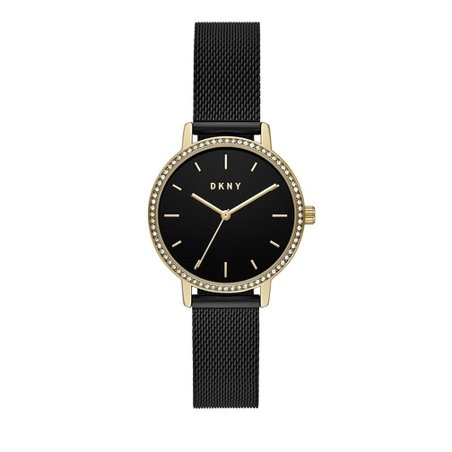 DKNY Uhr - The Modernist Three-Hand Stainless Steel Mesh Watc - in black - für Damen