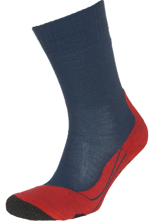 FALKE TK2 Socken, Wärmeisolation, feuchtigkeitsabsorbierend, dämpfend, für Herren, blau/ rot, 42-43