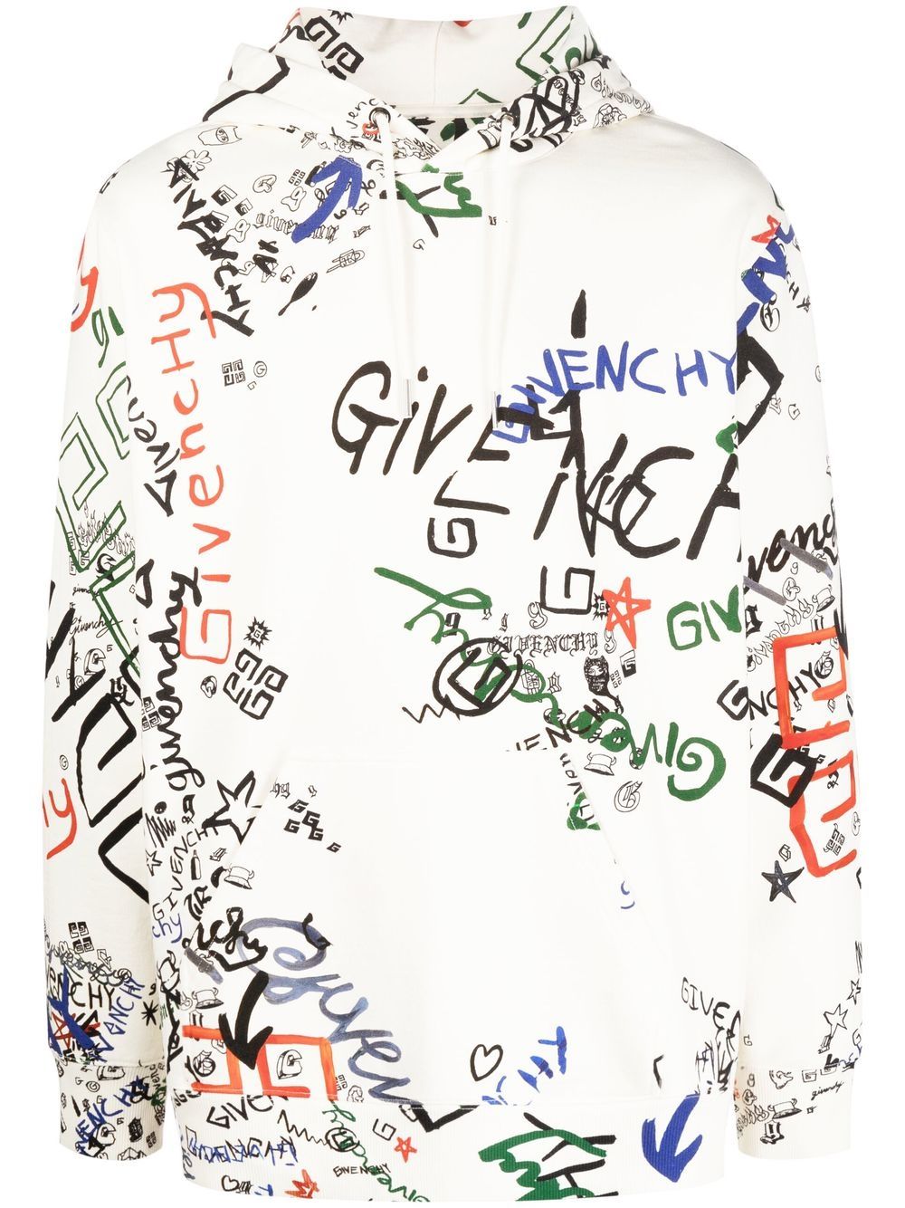 Givenchy Hoodie mit Graffiti-Print - Nude