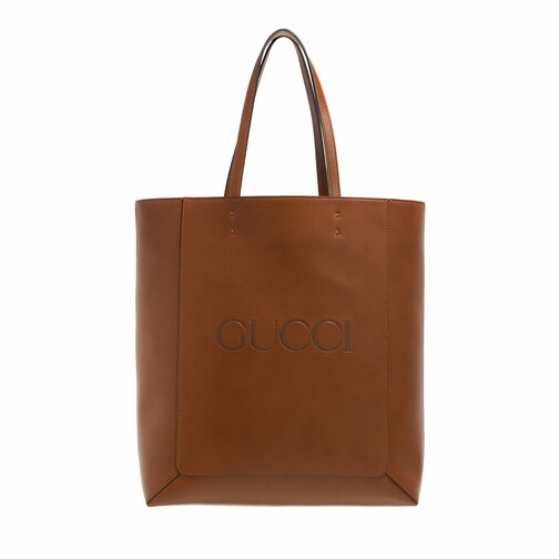 Gucci Tote - Debossed Tote Bag Leather - in brown - für Damen