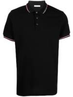 Moncler Poloshirt mit Logo-Streifen - Schwarz