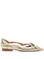 Scarosso Ballerinas mit spitzer Kappe - Gold