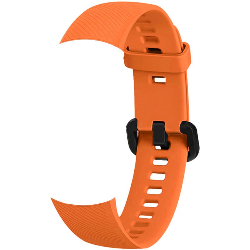 Smartwatch Band Ersatz Silica Gel Armband Strap Band Zubehor Uhrengurtel Damen Herren Armbander Kompatibel mit Honor Band 5 - Modell: Orange
