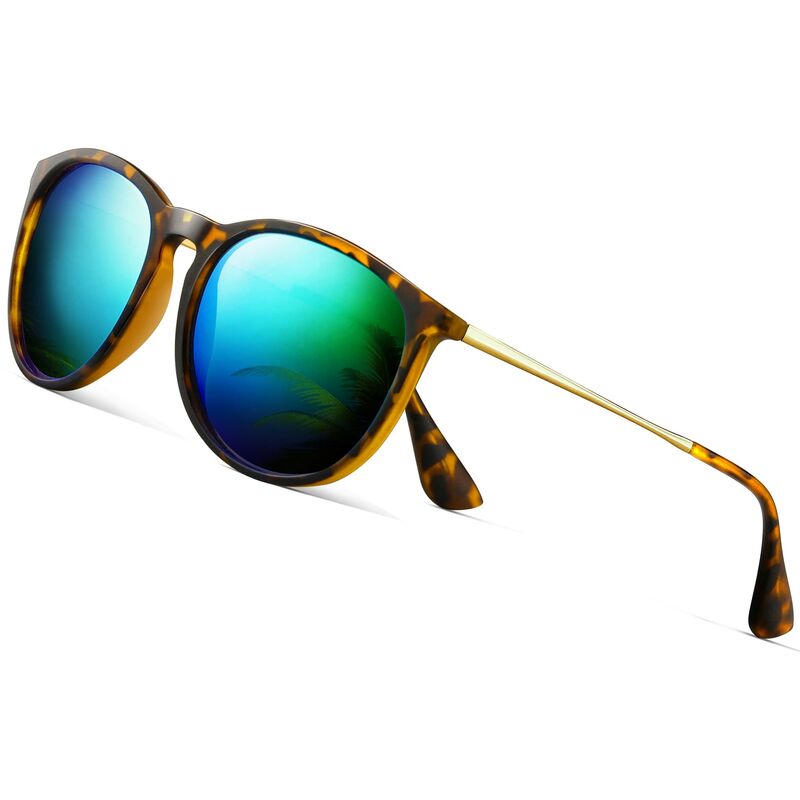 Sonnenbrille für Damen und Herren, Vintage-Sonnenbrille, trendig, rund, klassisch, verspiegelt, polarisierte Sonnenbrille