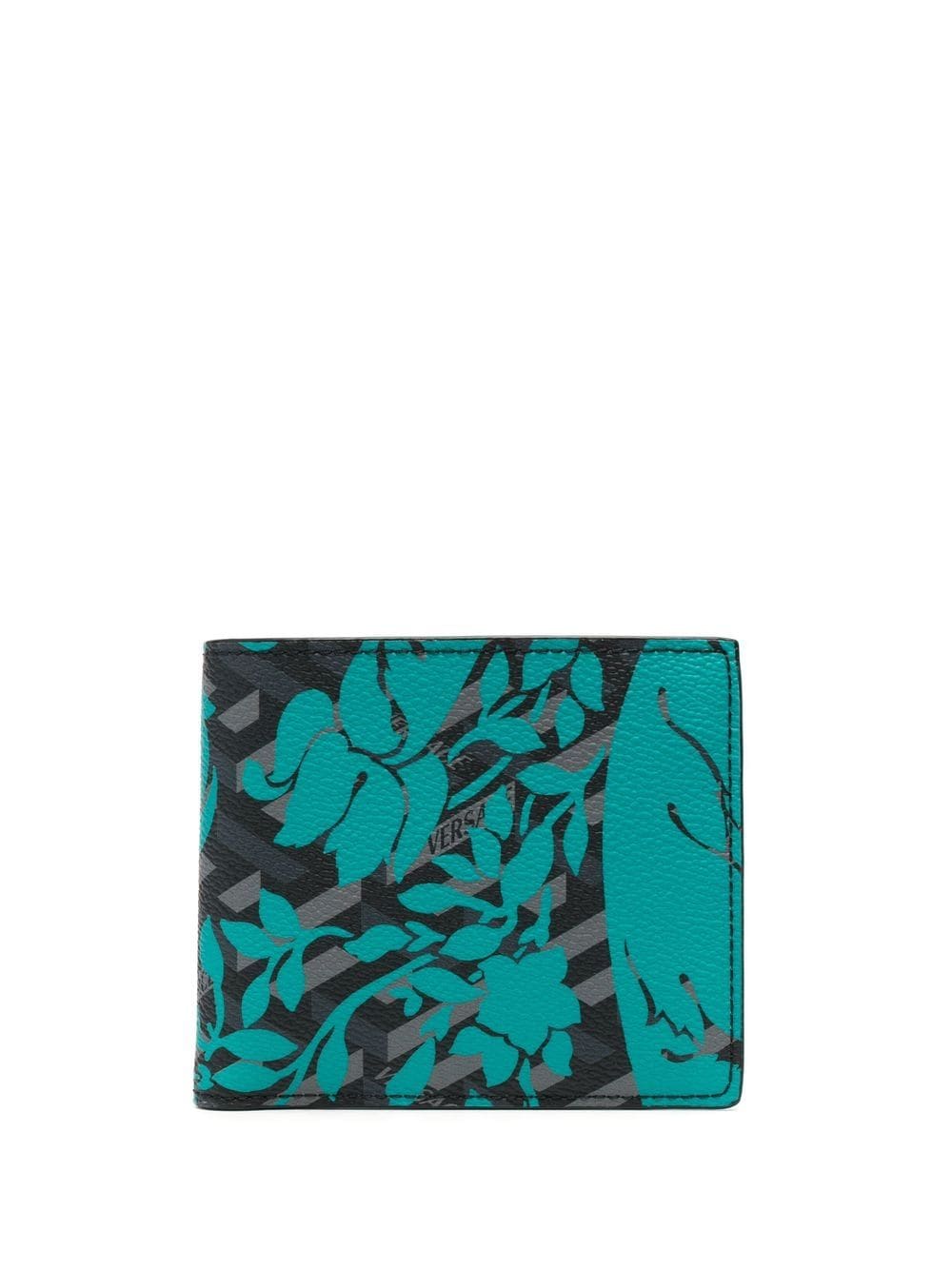 Versace Portemonnaie mit La Greca-Muster - Grün