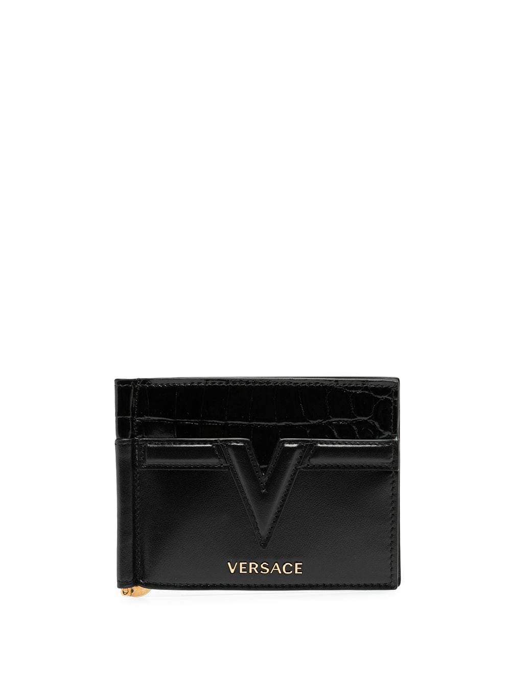 Versace Portemonnaie mit Logo-Prägung - Schwarz