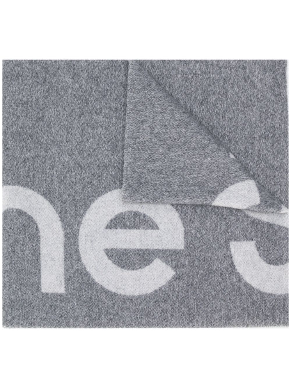 Acne Studios Jacquard-Schal mit Logo - Grau